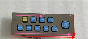 Chất lượng cao sang trọng <span class=keywords><strong>Arcade</strong></span> 10 nút trò chơi máy Vuông Nhiều nút màu - Product Image 6