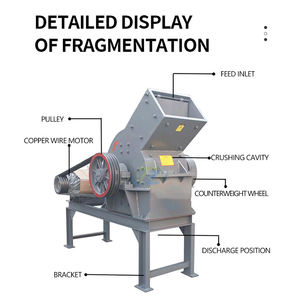 Nueva trituradora de martillo móvil para minería de mineral de piedra, versión Simple de 15-20 toneladas por día para trituración de botellas de <span class=keywords><strong>cerveza</strong></span>, motor de arena residual - Product Image 3