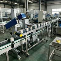 Machine de marquage laser à fibre optique en ligne, pulsée, haute précision, refroidissement par air, nouvelle, pour marquage profond sur ligne de production, compatible DXF/PLT/BMP/AI/DST
