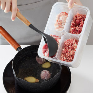 Food <b>Storage</b> Container 4 Compartment Rectangular Flip Top Lid Airtight <b>For</b> <b>Kitchen</b> Vegetables Garlic Scallion - Product Image 4
