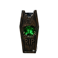 Décoration de Tombe Électrique Lumineuse et Sonore pour Halloween : Poupée Squelette Réactive au Son, Ornement Effrayant pour Maison Hantée