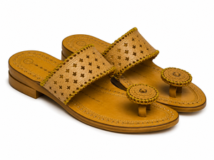 Women’s Indian Kolhapuri Leather Sandals Handmade Traditional Ethnic Flat <b>Slip</b> <b>On</b> Sandals Bulk Wholesale - Product Image 3