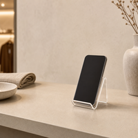 Support de téléphone universel en acrylique recyclable fait main, résistant à l'eau, pour bureau, compatible avec tous les modèles de smartphones, support stable
