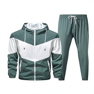 Conjunto de Sudadera con Capucha y Pantalones Jogger para Hombre, Diseño Color Block, Transpirable, Felpa 320g, Invierno, Casual, con Logo Frontal, Blanco y Negro - Product Image 6