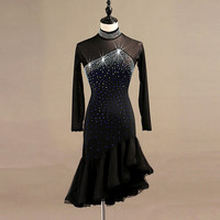 Robe de danse latine sans dos 2026 pour femme adulte, tenue de compétition et de spectacle, costume de scène pour Jive, Rumba, Cha-Cha
