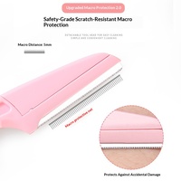 Kit de rasoirs à sourcils sûrs avec loupe, petit peigne et ciseaux en acier inoxydable, unisexe, fabriqué dans [lieu de fabrication]
