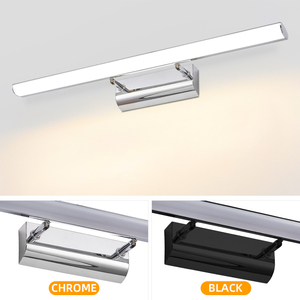 Modern LED Wall Lamp 430/570/800/1000MM Stainless Steel Rectangular Warm White Light Bathroom <b>Mirror</b> Light Surface Mounted - Product Image 3