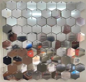 Vente en gros, panneau hexagonal Palmy, paillettes scintillantes, argent, or, panneaux muraux scintillants pour décoration de scène de mariage - Product Image 6