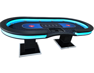 โต๊ะโป๊กเกอร์สุดหรูไฟ LED USB กำหนดขนาดได้เองโต๊ะโป๊กเกอร์ไฮเอนด์ - Product Image 2