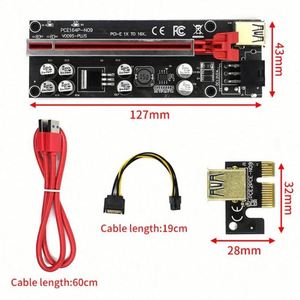 สายต่อขยาย PCIE <span class=keywords><strong>Riser</strong></span> VER 009S <span class=keywords><strong>Plus</strong></span> อะแดปเตอร์ PCI Express <span class=keywords><strong>VER009S</strong></span> PCI-E X16 <span class=keywords><strong>Riser</strong></span> Card สาย USB 3.0 ยาว 0.6 เมตร สำหรับการ์ดแสดงผล ใหม่ - Product Image 6