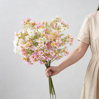 Bunga Daisy Liar Buatan Grosir, Tangkai Bunga Cosmos Realistis, Cabang Bunga Chamomile Sutra Imitasi untuk Dekorasi Pernikahan dan Rumah