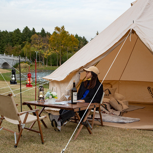 Luxe 2024 nouveau Design coton 4 saisons Camping <span class=keywords><strong>yourte</strong></span> tente glamping extérieur famille toile cloche tente <span class=keywords><strong>à</strong></span> <span class=keywords><strong>vendre</strong></span> - Product Image 4