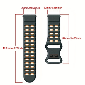 أحزمة ساعة رياضية من السيليكون قابلة للتنفس بعرض 22 ملم، تصميم حلقي رياضي لسلسلة ساعات جارمين فوررنر الذكية، إكسسوارات حزام الساعة - Product Image 6