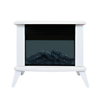 Cheminée électrique verticale 3D à flamme réelle 1500W, prix usine, sur pied, avec table TV intégrée, en verre blanc, modèle 2026, en promotion