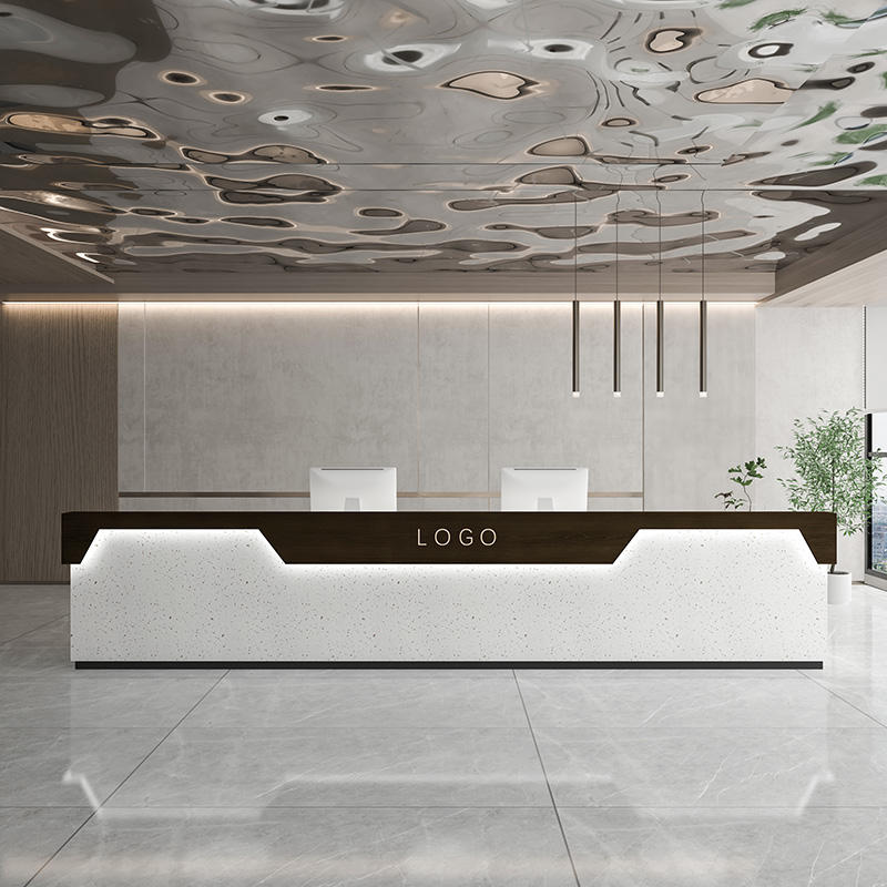 Noyer + motif terrazzo (double comptoir)