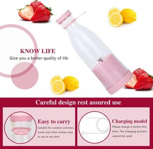 Utensilios de Cocina, Mini Licuadora Eléctrica Portátil de 380 ml, Recargable por USB, 6 Cuchillas, a Prueba de Fugas, para Exteriores y Automóviles, para Frutas Frescas - Product Image 4