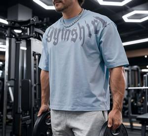 Custom T-<strong>shirt</strong> Blue Oversized Printed Sport t -<strong>Shirt</strong> Oversized Men's Plus Size High Quality Gym Oversized T-<strong>shirt</strong> for Men - Product Image 1