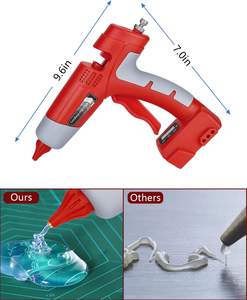 Kit de <span class=keywords><strong>Pistola</strong></span> de Pegamento Caliente Digital LED Inalámbrica QIYUN, Batería de 18V, 10 Barras de Pegamento Caliente de 0.43'', Material ABS - Product Image 6