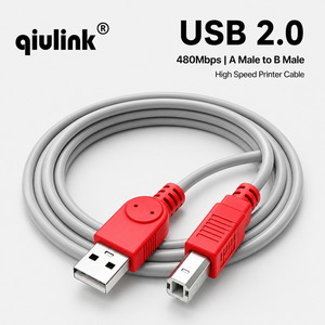 Câble USB 2.0 A vers B Qiulink durable pour <span class=keywords><strong>imprimante</strong></span>, scanner de données haute vitesse, contrôleur MIDI et imprimantes de bureau - Product Image 1