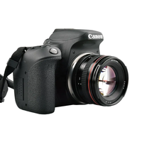 Objectif à focale fixe manuel 50 mm F1.4 pour appareil photo plein format, taille de filtre 55 mm, aluminium noir et verre optique, objectif portrait pour reflex numérique