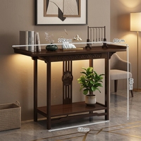 Console d'entrée en bambou naturel de style chinois moderne sans tiroir pour la décoration du couloir et du salon