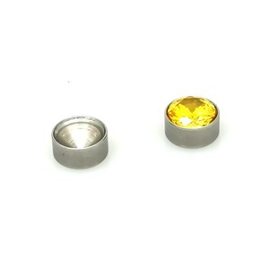 Portavasos de Acero Inoxidable con Pedrería, Redondos y Planos, de 2-10 mm, Sin Níquel, Accesorios de Joyería - Product Image 4