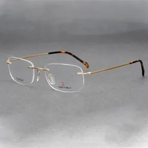 纯钛眼镜无框光学镜架处方眼镜近视眼镜镜架光学男女士2019