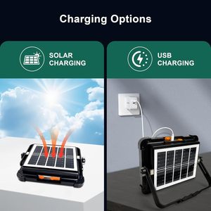 ALECTER Lampe de travail LED super lumineuse 10000 Lumens 6000K lumière du jour rechargeable solaire 5 modes magnétique étanche IP65 portable - Product Image 6