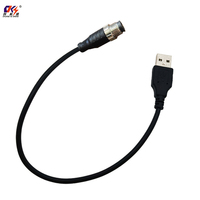 Konektor Tahan Air M12 5-Pin Male ke Kabel USB-A Panjang Sesuai Pesanan Kabel Adaptor Daya USB 2.0 DC