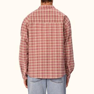 Nuova Collezione <span class=keywords><strong>Camicie</strong></span> a Quadri a Maniche Lunghe per Uomo Alta <span class=keywords><strong>Qualità</strong></span> Camicia Casual Personalizzabile con Logo Bottoni Frontali Disponibile <span class=keywords><strong>Online</strong></span> - Product Image 3