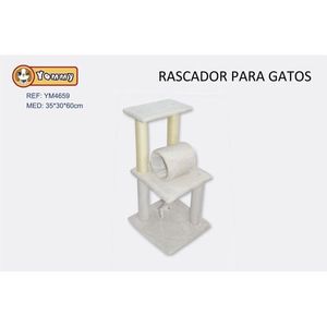 ที่ลับเล็บแมวยอมมี่ ขนาด 40x40x93 ซม. พร้อมที่นอนและอุโมงค์สำหรับแมว - Product Image 5
