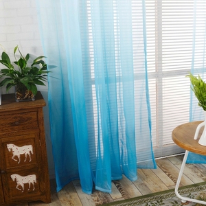 Gradiente tenda multicolore ad alta trasparenza semplice colore solido personalizzato all'ingrosso mantovane divisorio per stanza <span class=keywords><strong>tende</strong></span> da soggiorno - Product Image 4