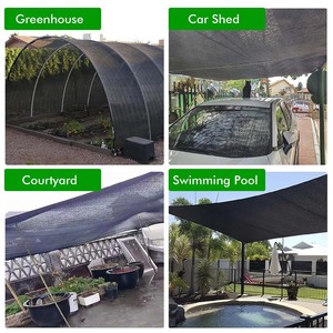 Устойчивая к УФ-60% черная затеняющая сетка Malla Sombra Para jardin Sunshade teel Set садовая затеняющая ткань рулоны для сельского хозяйства - Product Image 6