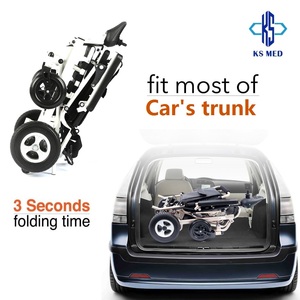 Silla de Ruedas Eléctrica Plegable Automática con Controlador de Joystick KSM-602, Silla de Ruedas Motorizada para Personas Mayores/Discapacitadas, Precio de Fábrica - Product Image 5