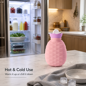 Bouillotte en silicone en forme d'ananas, chauffante au micro-ondes, pour réchauffer les mains en hiver et compresses froides - Product Image 3