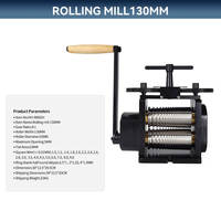 Moulin à rouleaux de fil rond robuste formant la machine 130MM bijoux or argent fil rouleaux laminoir Machine bijoux machines