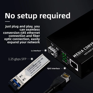 Convertisseur Fibre Optique SFP DSEE SFP-1G1E 1000M, 1 Port SFP+ 2 Ports RJ45, Transceiver Fibre Optique Simple LC FTTH/FTTX/<span class=keywords><strong>LAN</strong></span> DC 5V Garantie 3 Ans - Product Image 2
