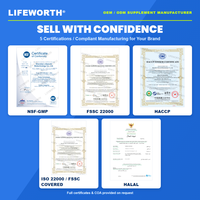 LIFEWORTH - Paquetes de L-Glutamina en Polvo de Marca Privada, 5 g, Sobres para la Recuperación Intestinal, Soporte Digestivo, 30 Sobres, OEM, ODM, Personalizado, GMP