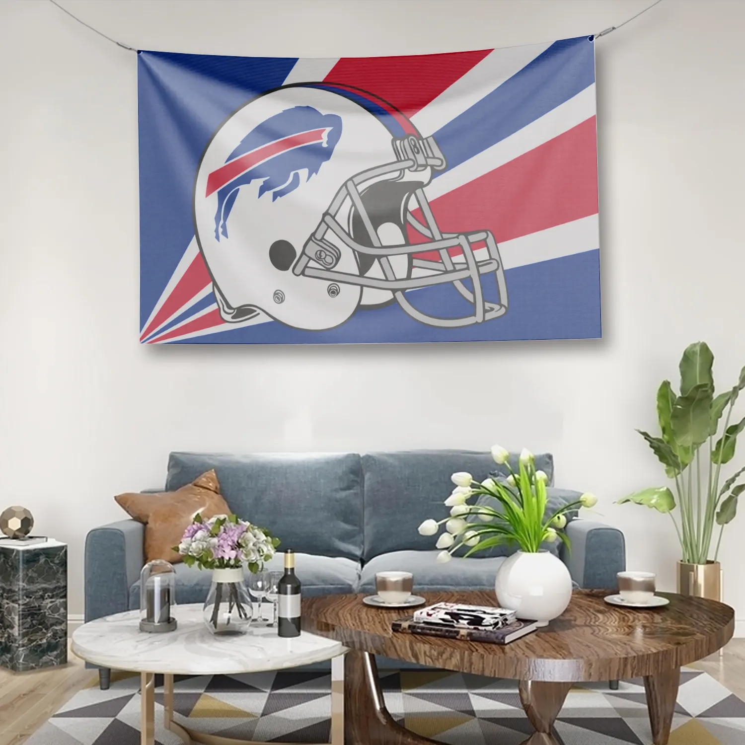 Produit promotionnel NFL drapeau de billet de Buffalo 3x5 pieds 100% Polyester