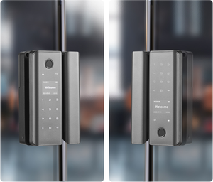 Serrures de porte électroniques intelligentes, installation facile, alimentation par piles AA, <span class=keywords><strong>carte</strong></span>-clé automatique, verre, serrure de porte Wifi Tuya - Product Image 2