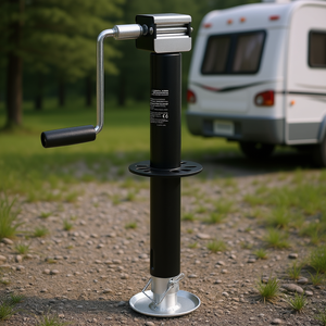 Cric de levage vertical pour caravane 5000 lb, cric de voiture en A, réglable 7 niveaux, jambe de support, hydraulique manuel, acier - Product Image 2