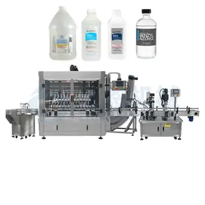 Automatic Digital Control Bottle Filling Capping Line Alcohol Liquid Filling Packaging Machine Stainless Steel Liquid Pump 304SS
