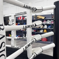 Coussins d'angle de ring de boxe, Housses de corde de dossier de ring, Tabliers, Poteaux - Équipement de MMA/Kickboxing, Cages carrées en acier, PVC, cuir