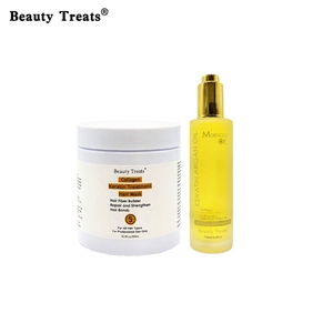Crema Reparadora Capilar Orgánica Beauty Treats <span class=keywords><strong>de</strong></span> 500 ml con Colágeno, Biotina, <span class=keywords><strong>Aceite</strong></span> <span class=keywords><strong>de</strong></span> Argán y Queratina, Nutritiva e Hidratante para Cabello Dañado - Product Image 4