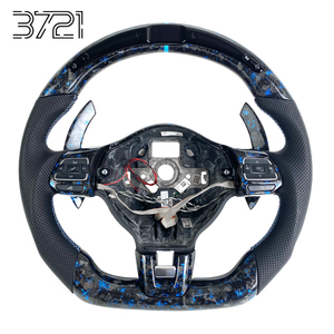 Volante Deportivo de Fibra de Carbono Azul para Ford Mustang GT Shelby GT350 GT500 Ecoboost S550 2015-2023 - Product Image 1