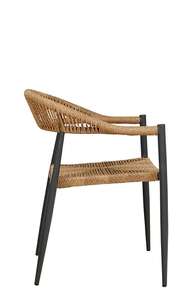 Poltrona in Rattan Moderna <span class=keywords><strong>per</strong></span> Giardino, <span class=keywords><strong>Sedia</strong></span> in Corda <span class=keywords><strong>per</strong></span> Interni ed Esterni, Ideale <span class=keywords><strong>per</strong></span> Riunioni Familiari all'Aperto - Product Image 3