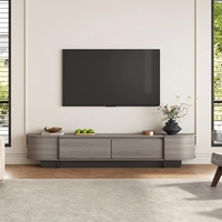 Meuble TV Minimaliste Personnalisé Prêt à Assembler, Unité de Console Multimédia en Bois