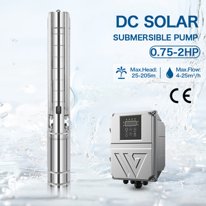 Pompe à eau solaire submersible sans balais à haut rendement et à haute pression, adaptée aux puits profonds - Product Image 1