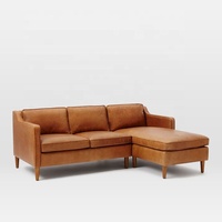 Ensemble de canapés d'angle modernes en similicuir, sectionnels, pour salon, appartement, hôtel, réglables, durables, de haute qualité