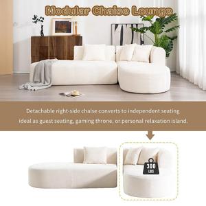 Sofá Cama en Forma de L, Modular, Sin Estructura, para Salas de Estar, Muebles OEM - Product Image 5